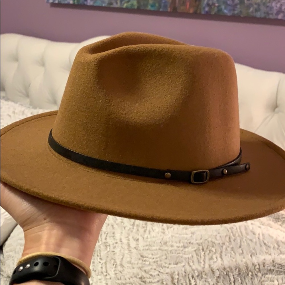 Brown Stiff Brim Hat